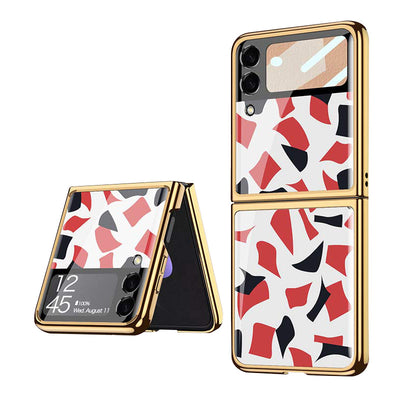 Samsung Galaxy Z Flip 3 Case Floral Premium Thin Transparent Hard PC Phone Cover