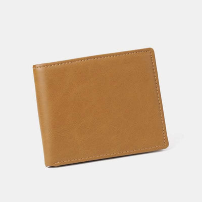 Personalized Engraved Mens Wallet Trifold Leather Wallet Card Holder