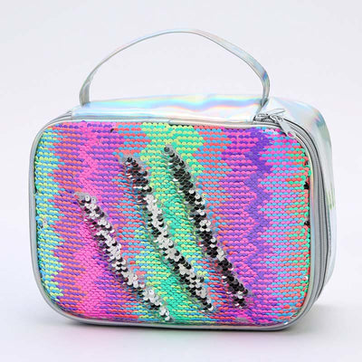 Lunch Bag For Children Glitter Heart Pattern Insulated Bag