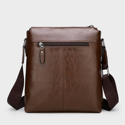 Retro Messenger Bag For Men Vertical Lightweight Crossbody Business Bag