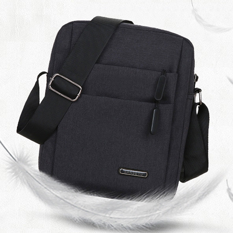 Lightweight Multi-Pocket Zipper Small Messenger Bag Casual Canvas Crossbody Purse