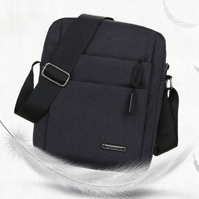 Lightweight Multi-Pocket Zipper Small Messenger Bag Casual Canvas Crossbody Purse