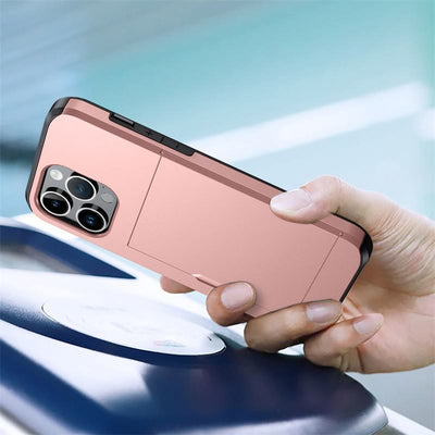 Iphone Slide Card Phone Case 2 In 1 Anti Fall Wallet Case for iPhone 14/15/16