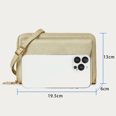 Vegan Leather RFID Blocking Phone Purse for Women Multi-Slot Crossbody Bag