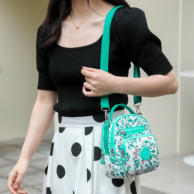 Floral Print Sling Bags for Women Crossbody Backpack Multipurpose Shoulder Bag