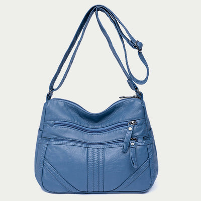 Vintage Large Capacity Shoulder Bag For Women Soft Leather Purse