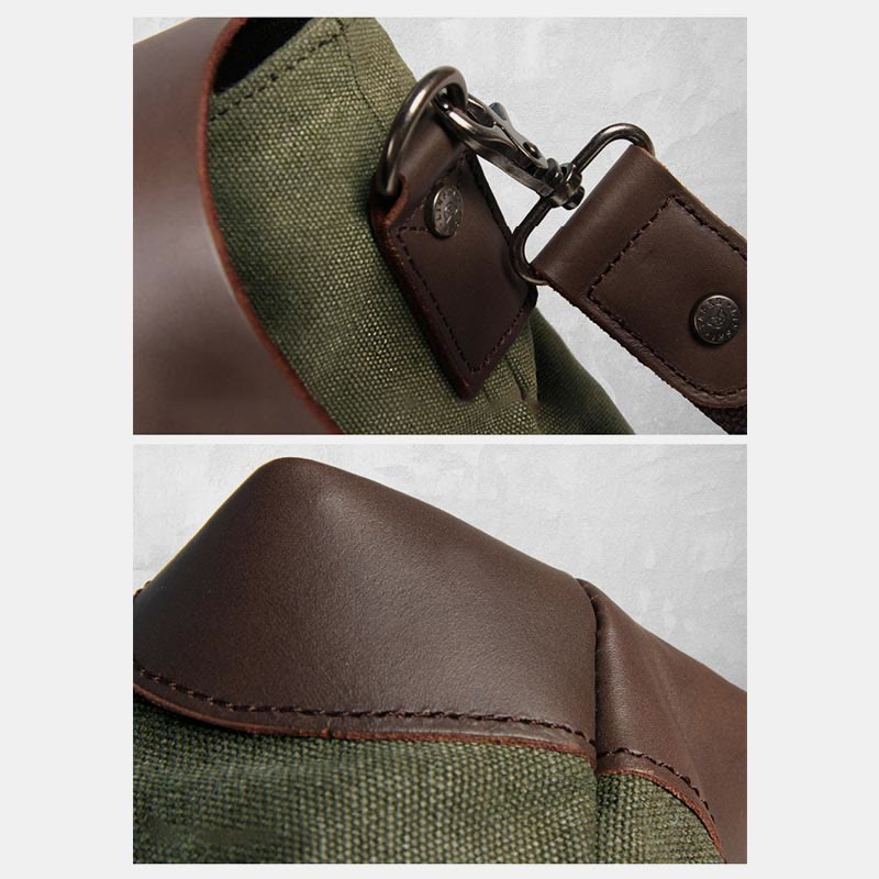 Messenger Bag For Men Canvas Casual Vintage Document Crossbody Handbag