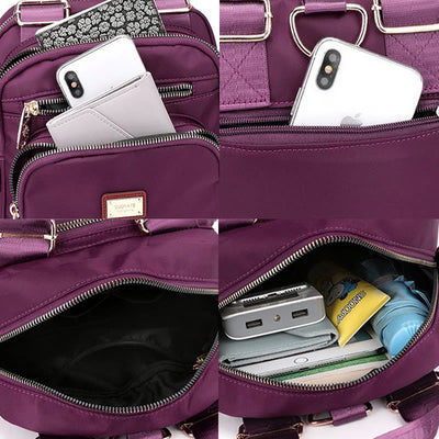 Multi-Pocket Waterproof Crossbody Bag Backpack
