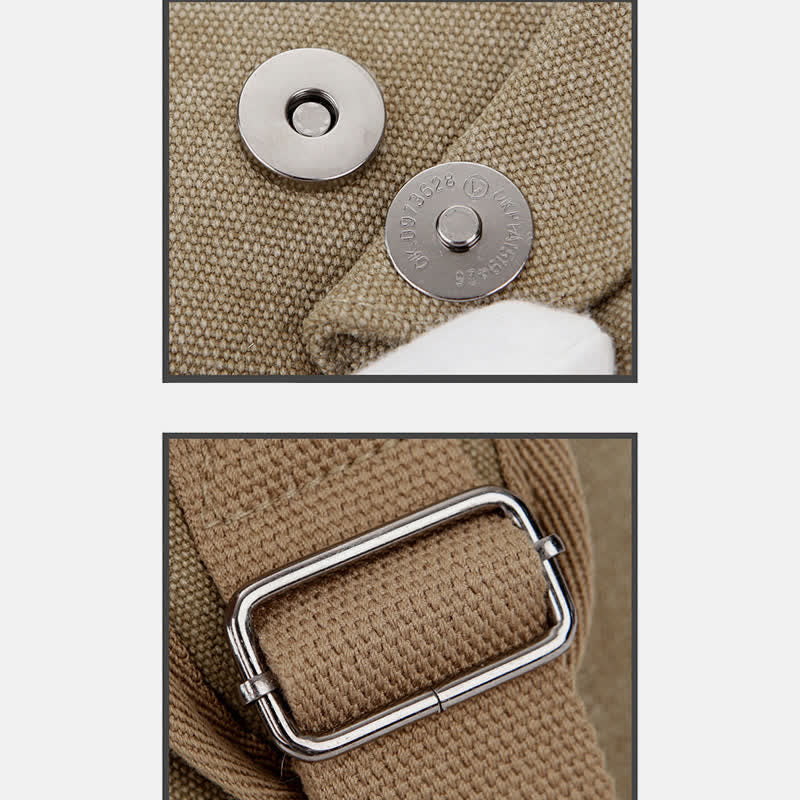 Canvas Sling Bag for Men Outdoor Travel Camping Chest Day Pack