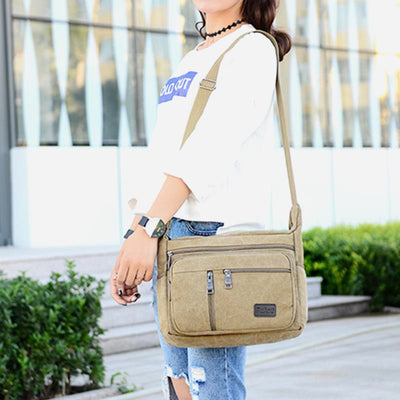 Crossbody Bag For Men Vintage Outdoor Canvas Business Shoulder Bag