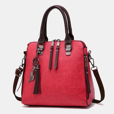 Handbags Purses for Women Vegan Leather Top-Handle Shoulder Bag with Zipper
