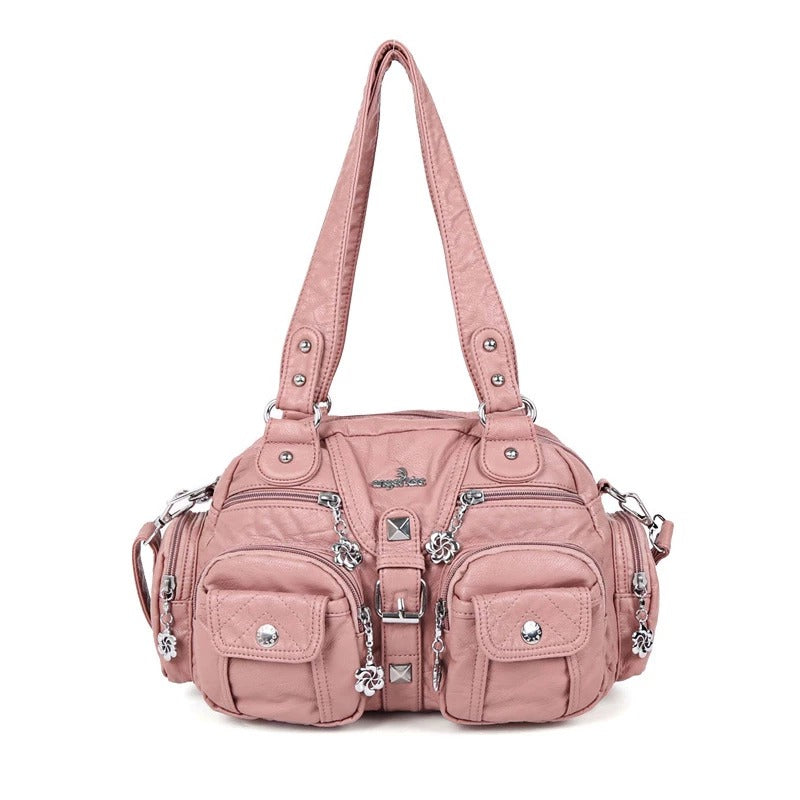 Solid Color Fashion Dumplings Messenger Bag