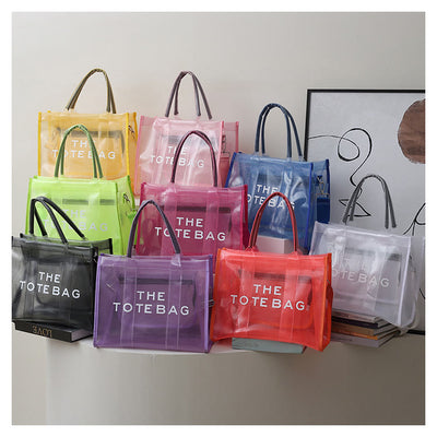 Tote Bag For Women Large Capacity Transparent PVC Crossbody Beach Bag