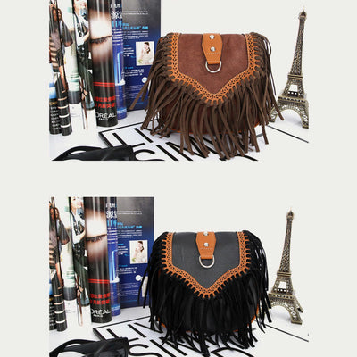 Bohemia Crossbody Bag For Women Vintage Tassel Shoulder Bag