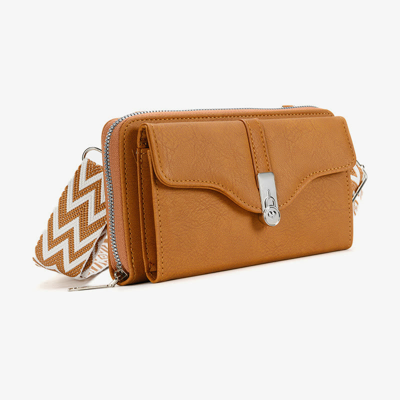Crossbody Phone Bag Detachable Wide Strap Wallet For Women