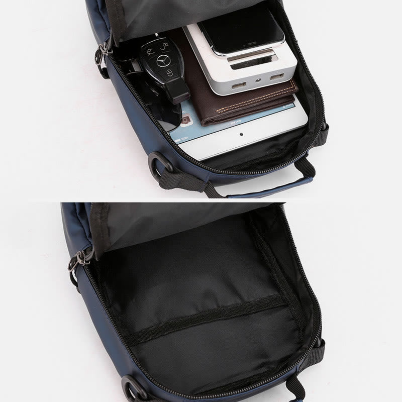 Practical Crossbody Sling Bag For Men Waterproof Travel Satchel Purse