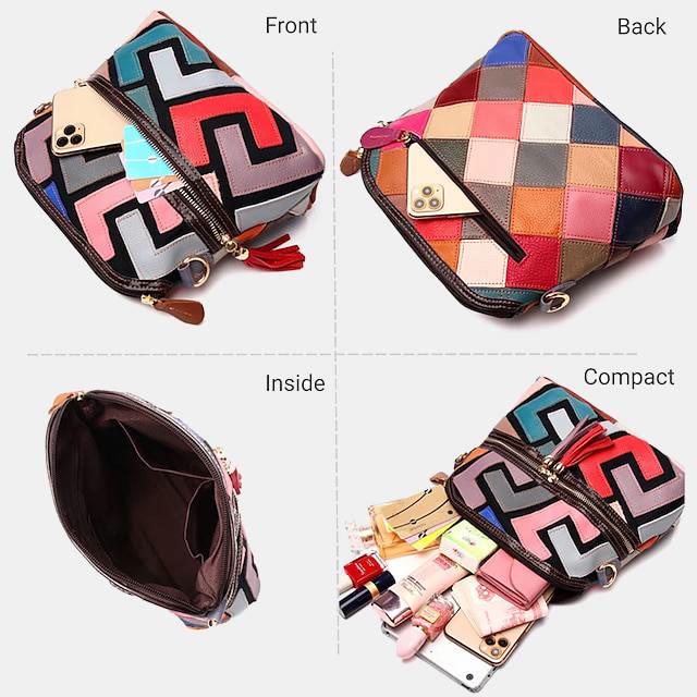 Large Capacity Flower Pattern Crossbody Bag