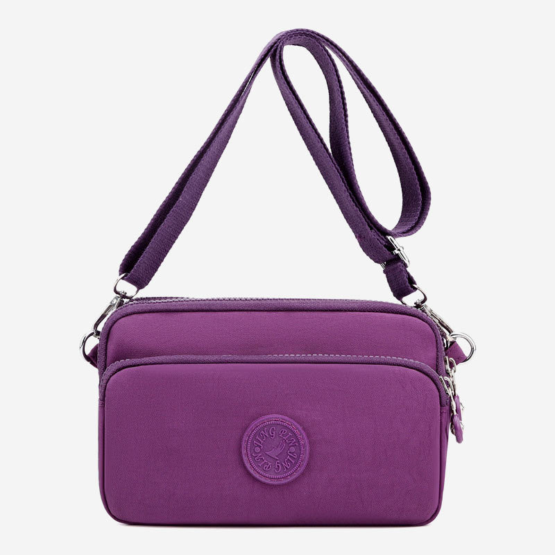 Functional Multi Pocket Crossbody Bag Women Lightweight Shoulder Bag Purse