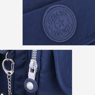 Triple Zip Waterproof Small Casual Crossbody Bag