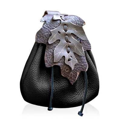 Medieval Renaissance Leather Drawstring Coin Pouch Bag Waist Belt Bag