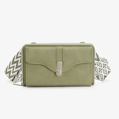 Crossbody Phone Bag Detachable Wide Strap Wallet For Women