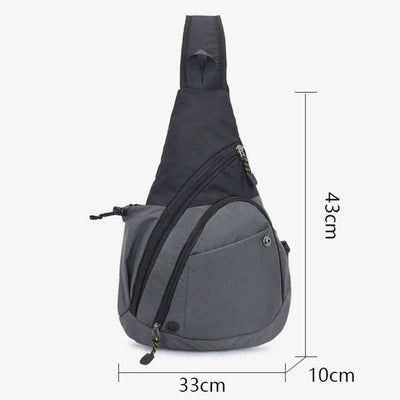 Waterproof Sling Bag Crossbody Backpack Casual Nylon Shoulder Bag Chest Bag
