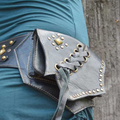 Retro Rivet Tassel Waist Bag