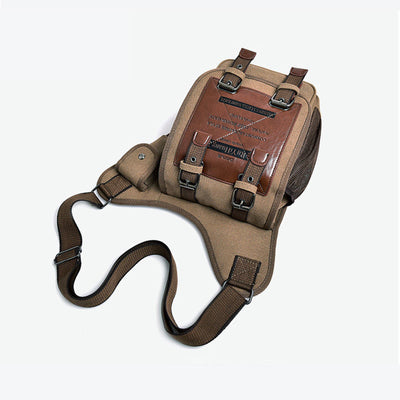 Crossbody Bag For Men Retro Multifunctional Canvas Daily Messenger Bag