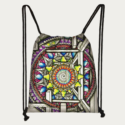 Drawstring Backpack For Daily Shopping Portable Lightweight Cartoon Bag