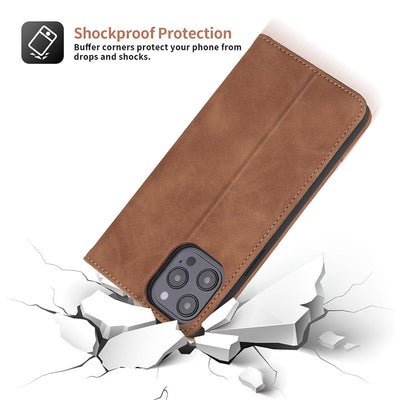 iPhone 13 Pro Max Leather Wallet Case Magnetic Case with Stand Card Slot