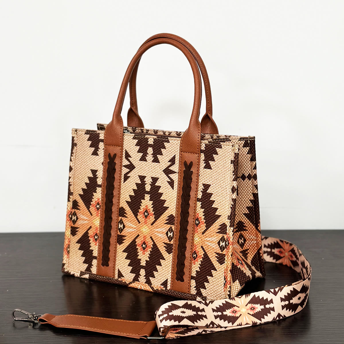 Vintage Linen Cotton Handbag For Women Bohemian Crossbody Tote