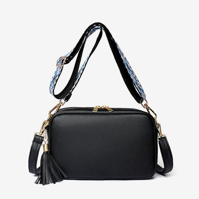 Crossbody Bag For Women Tassel Solid Color Casual Leather Bag