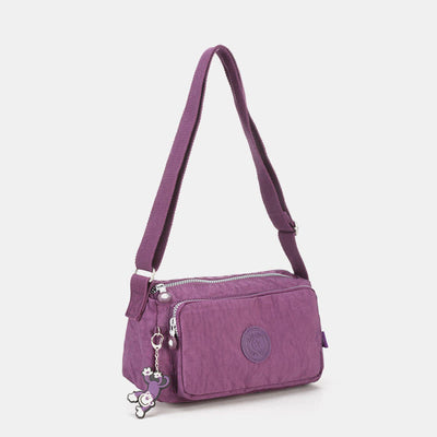 Crossbody Purses for Women Triple Zip Lightweight Nylon Shoulder Bag