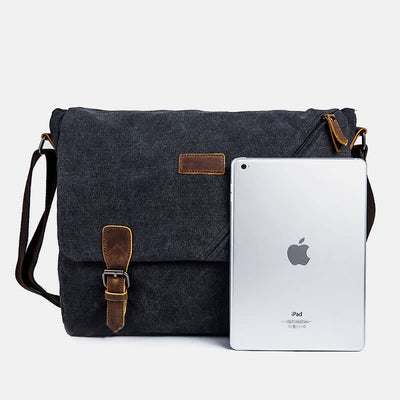 Men's Canvas Messenger Bag Retro Shoulder Crossbody Backpack Bags Purse