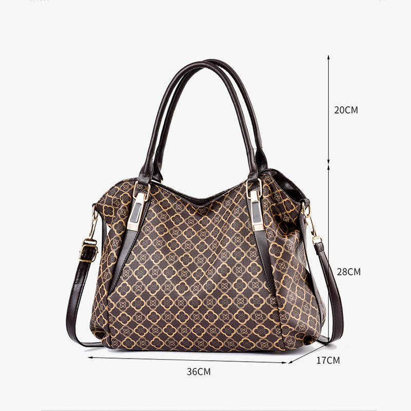 Leather Hobo Bag Large Capacity Tote Handbag Multifuntion Shoulder Purses