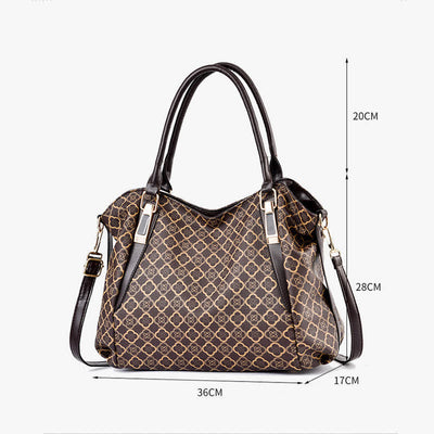 Leather Hobo Bag Large Capacity Tote Handbag Multifuntion Shoulder Purses
