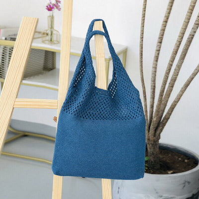 Tote Bag For Women Ethnic Style Wool Knitted Shoulder Bag