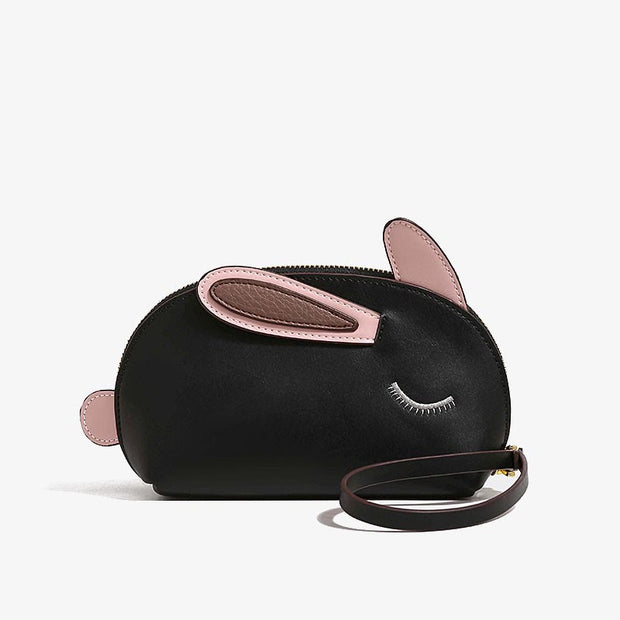 Cute Bunny Clutch Bag Crossbody Bag Faux Leather Wristlet Purse for Women