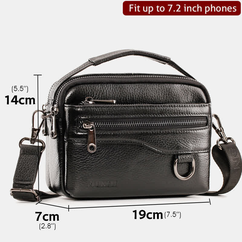 Multifunctional Leather Phone Bag Waist Bag Crossbody Bag