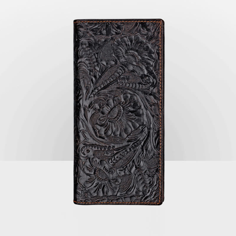 Real Leather Crocodile Engraved Wallet Retro Bifold Wallet