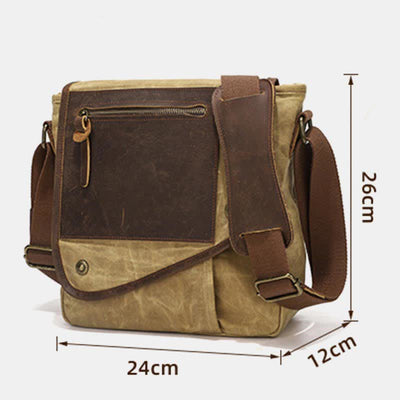 Men Messenger Bags Canvas Crossbody Shoulder Bag Travel Work Purse