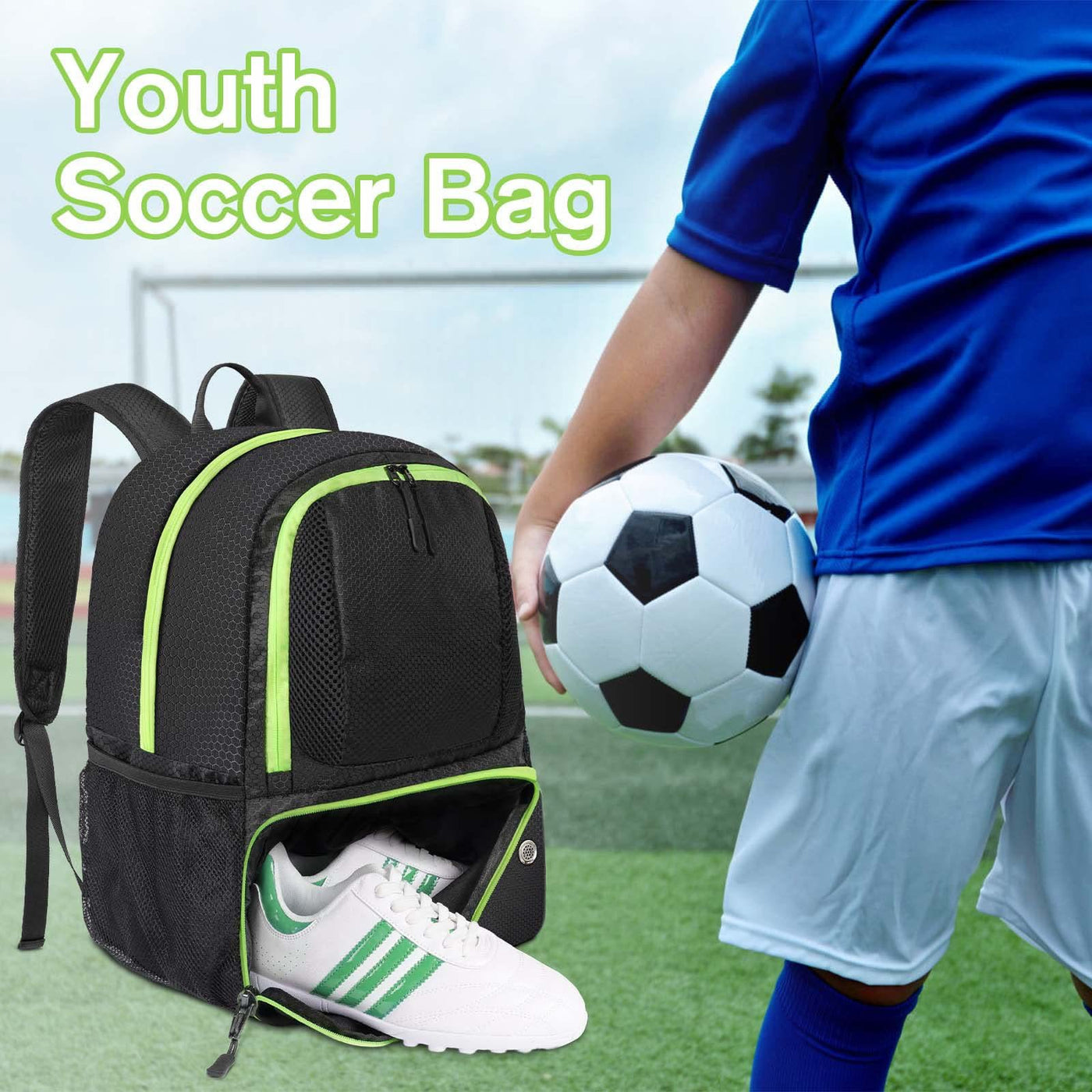 Large Basketball Backpack Individual Ball Compartment Outdoor Sports Training Bag