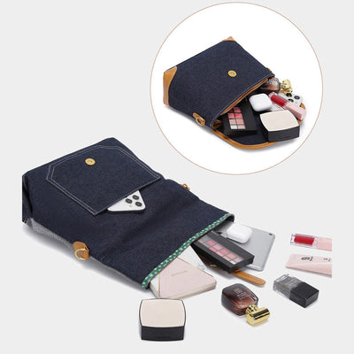 2Pcs Denim Handbag Set Fashion Crossbody Bag Set for Women - image 3