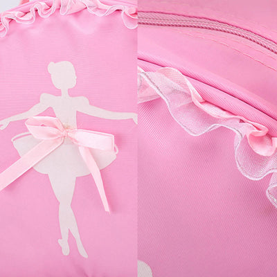 Girls Crossbody Bag Handbag Ballerina Pattern Nylon Dance Bag