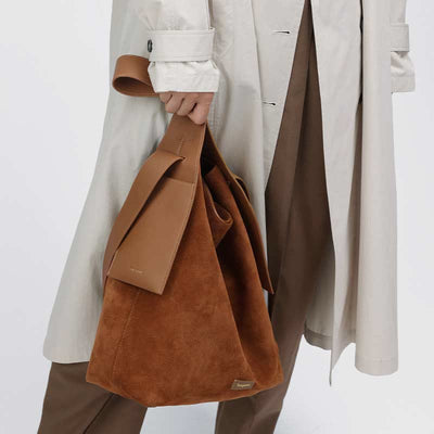 Magnetic Shoulder Bag for Women Daily Large Capacity Leather Tote
