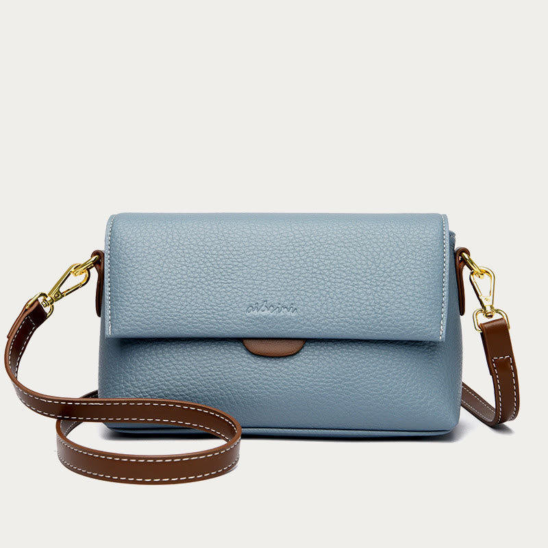 Faux Leather Crossbody Cell Phone Purse with 2 Shoulder Strap