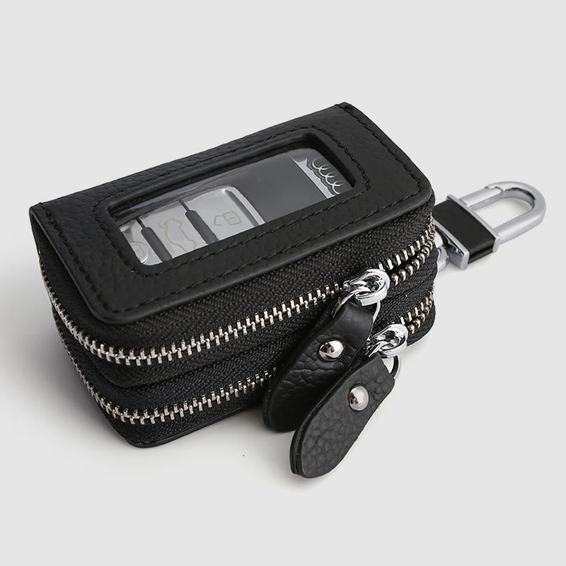 Storage Bag For Men Vintage Cowhide Leather Car Key Bag