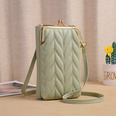 Leather Phone Bag For Women Large Capacity Crossbody Coin Wallet