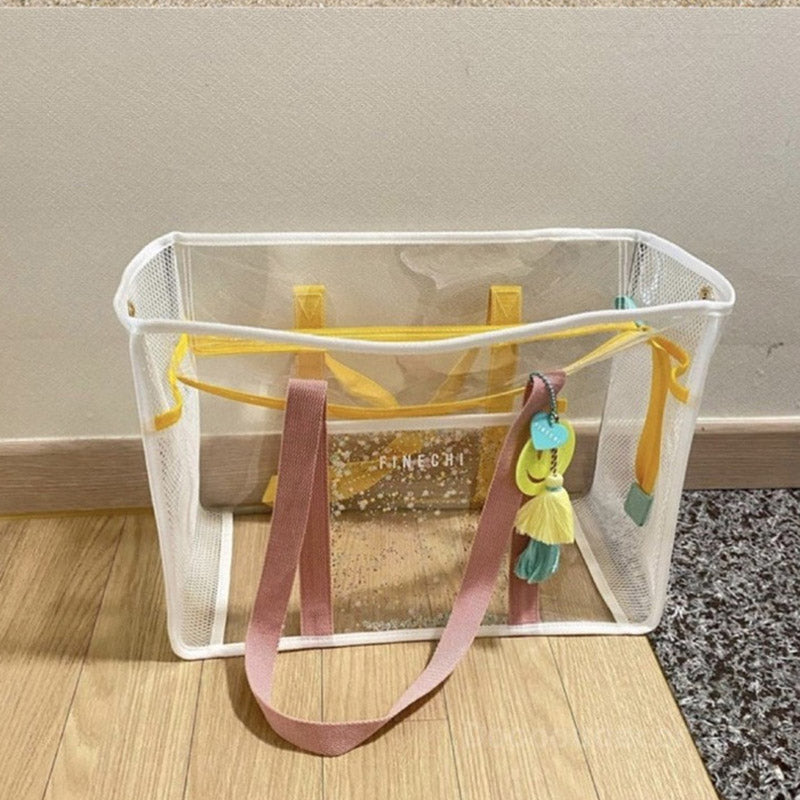Large Capacity Waterproof Clear PVC Beach Bag Tote Shoulder Handbag