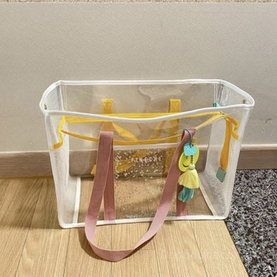 Large Capacity Waterproof Clear PVC Beach Bag Tote Shoulder Handbag